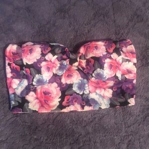 FLORAL BOW CROP TOP